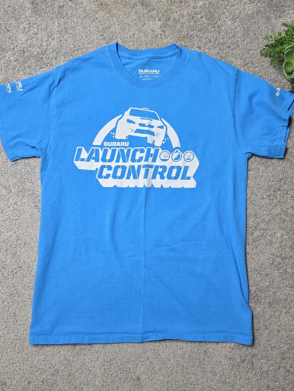 Subaru Rally Team USA Launch Control T-Shirt Blue Size M